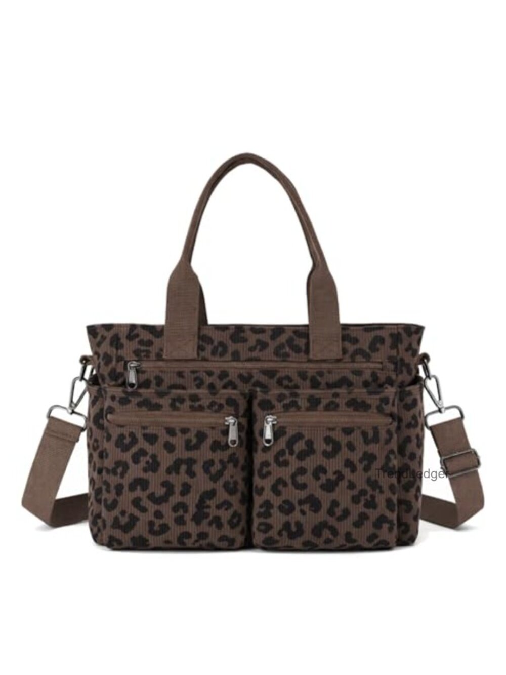 Corduroy Tote Bag with Pockets Hobo Crossbody Shoulder Handbag